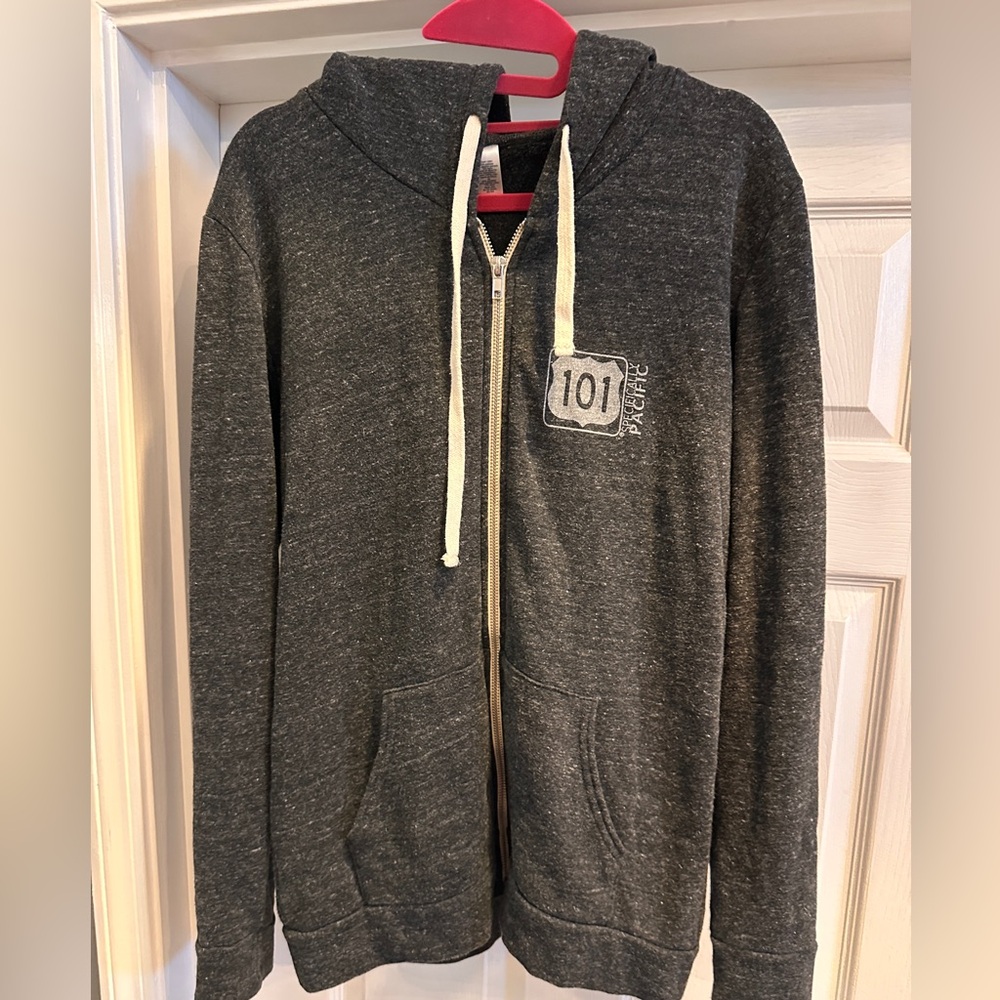 Highway 101 Newport Oregon Soft Zip-Up Hoodie